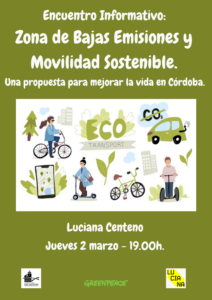 Encuentro informativo: Zonas de Bajas Emisiones y Movilidad Sostenible