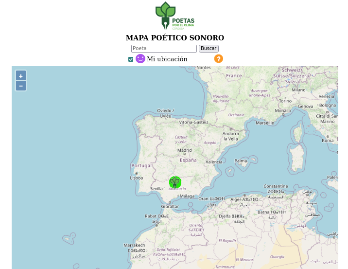 Poesía y ecología en los paseos por Córdoba. Mapa poético sonoro